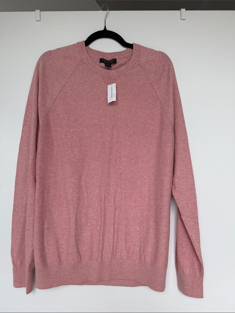 Men's Tall Crewneck Sweater in Dusty Rose